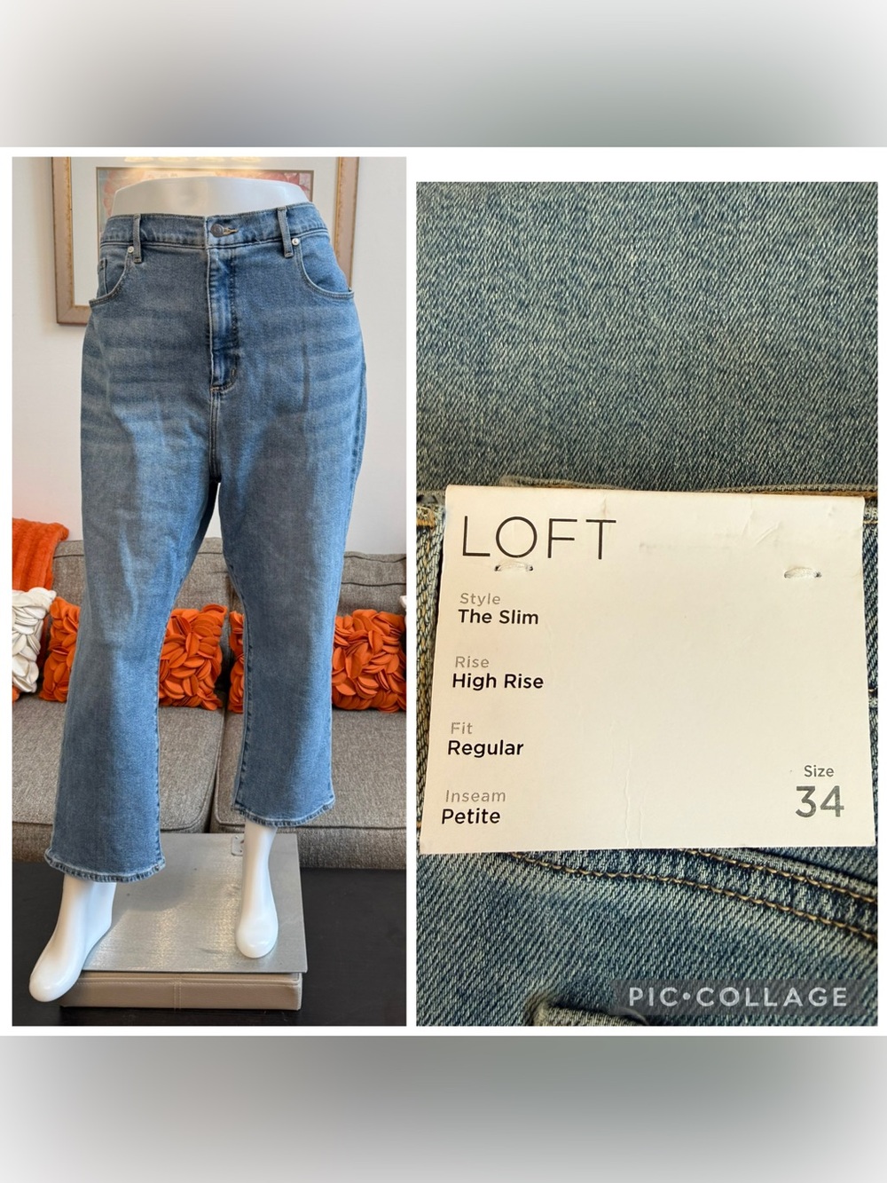 ❣️🆕LOFT The Slim High Rise Petite Jean Style# 756733 Medium Wash❣️
